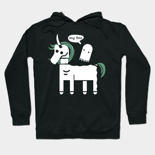 Ghost of Unicorn Hoodie by Frajtgorski